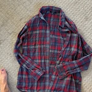 Madewell Red and Blue Plaid Shirt